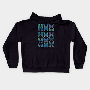 Retro Inspired Butterfly Pattern Kids Hoodie